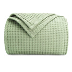 Comfy Cubs Adult Waffle Blankets in Sage - 