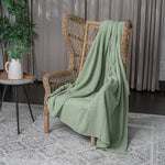Comfy Cubs Adult Waffle Blankets in Sage - 