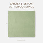 Comfy Cubs Adult Waffle Blankets in Sage - 