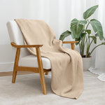 Comfy Cubs Adult Waffle Blankets in Sand - 