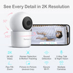 Sense - U AI 2K PTZ Camera with Night Vision for Enhanced Home Security - 