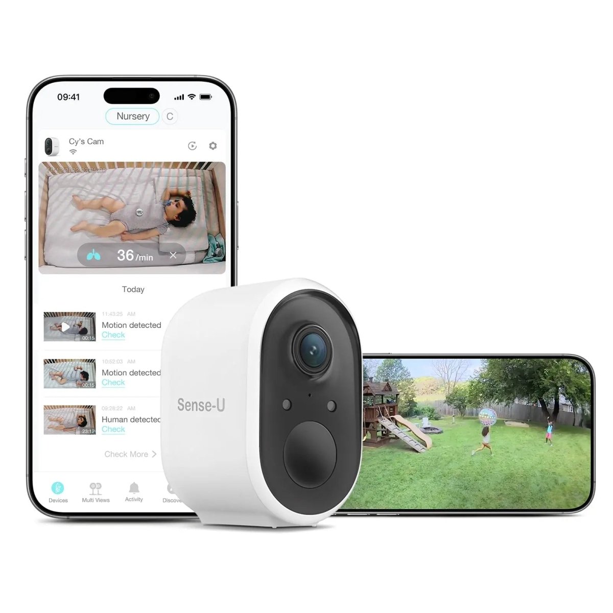 Sense - U AI Battery Cam with Advanced Detection for Smart Home Security - 