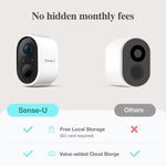 Sense - U AI Battery Cam with Advanced Detection for Smart Home Security - 