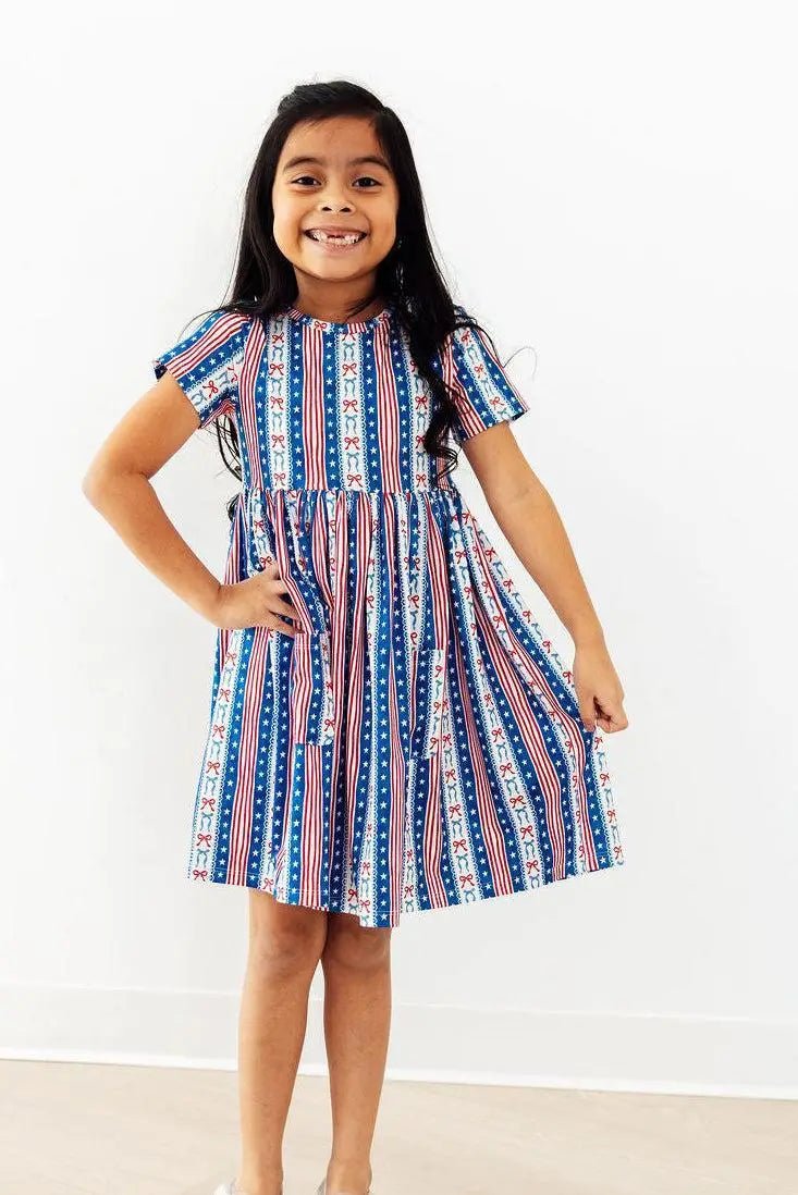 Mila & Rose ® All - American Girl S/S Pocket Twirl Dress - 