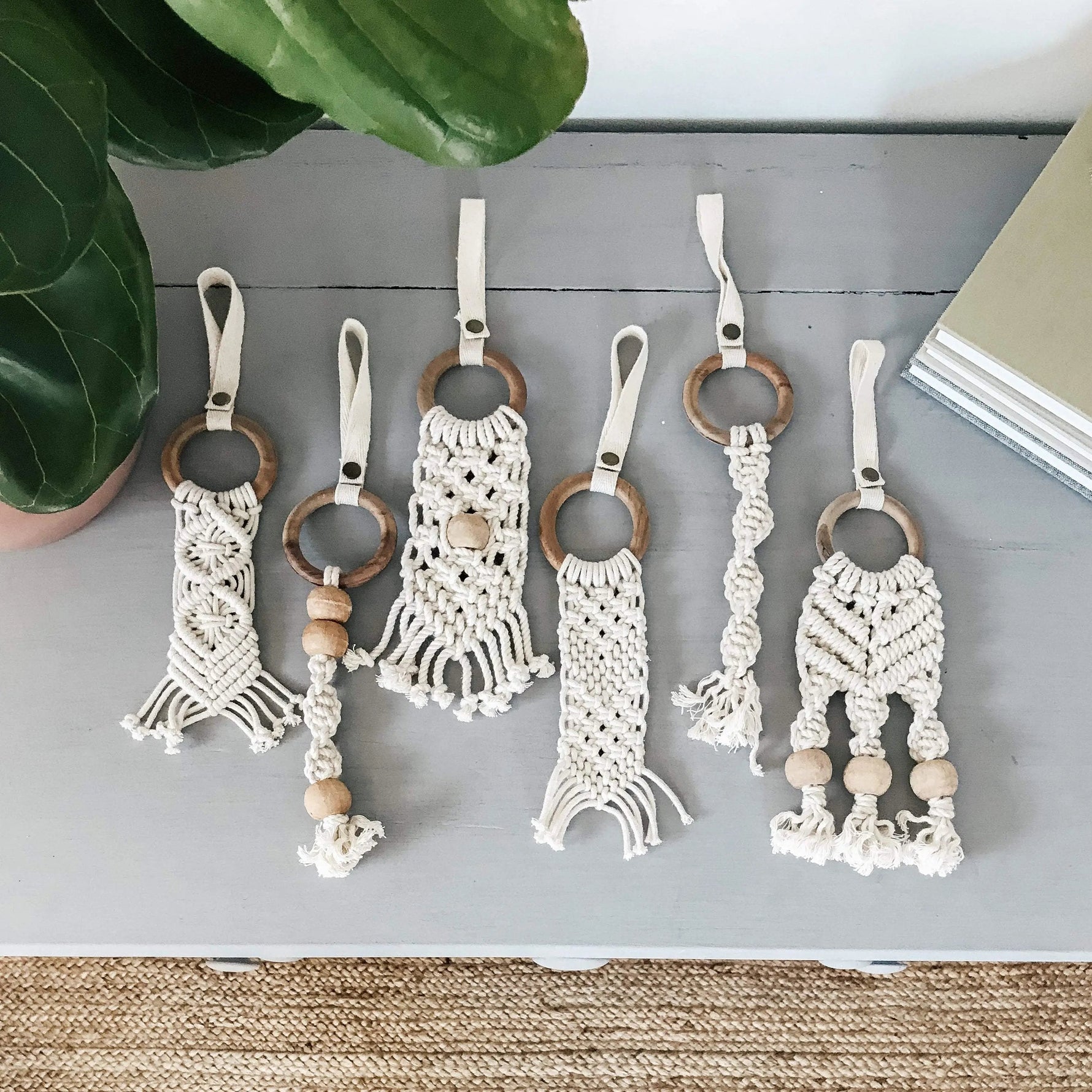 Finn + Emma all - in - one toy | macrame diamond - 