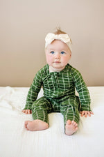 Little Joy Co. All Spruced Up Bamboo Zippy Romper With Non Slip Soles - Everetts Place Boutique - 