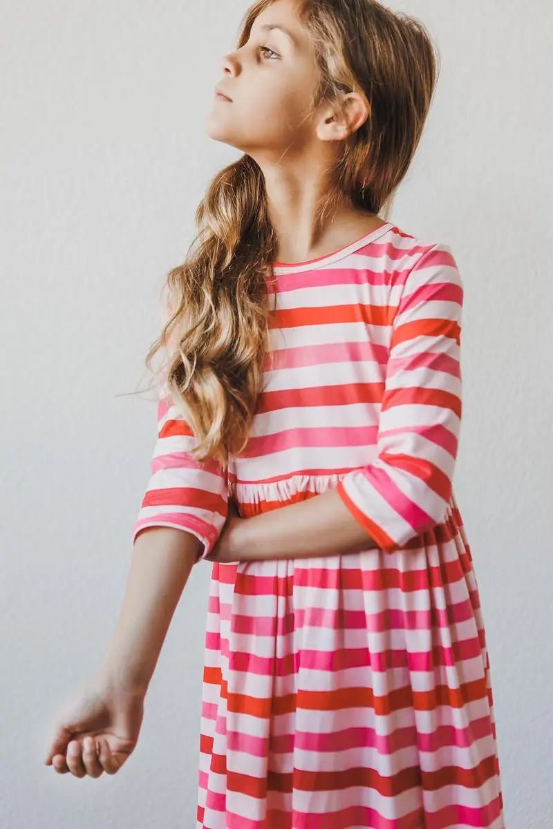 Mila & Rose ® All You Need is Love 3/4 Sleeve Pocket Twirl Dress - 