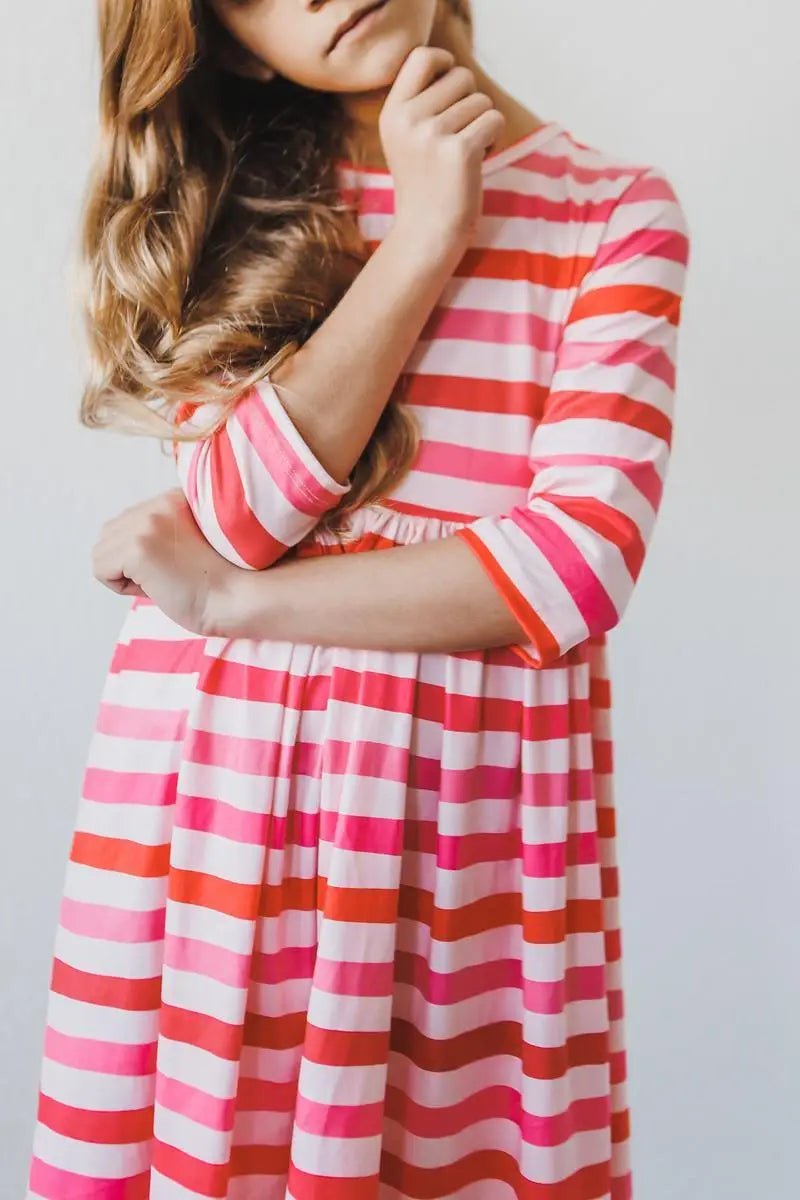Mila & Rose ® All You Need is Love 3/4 Sleeve Pocket Twirl Dress - 