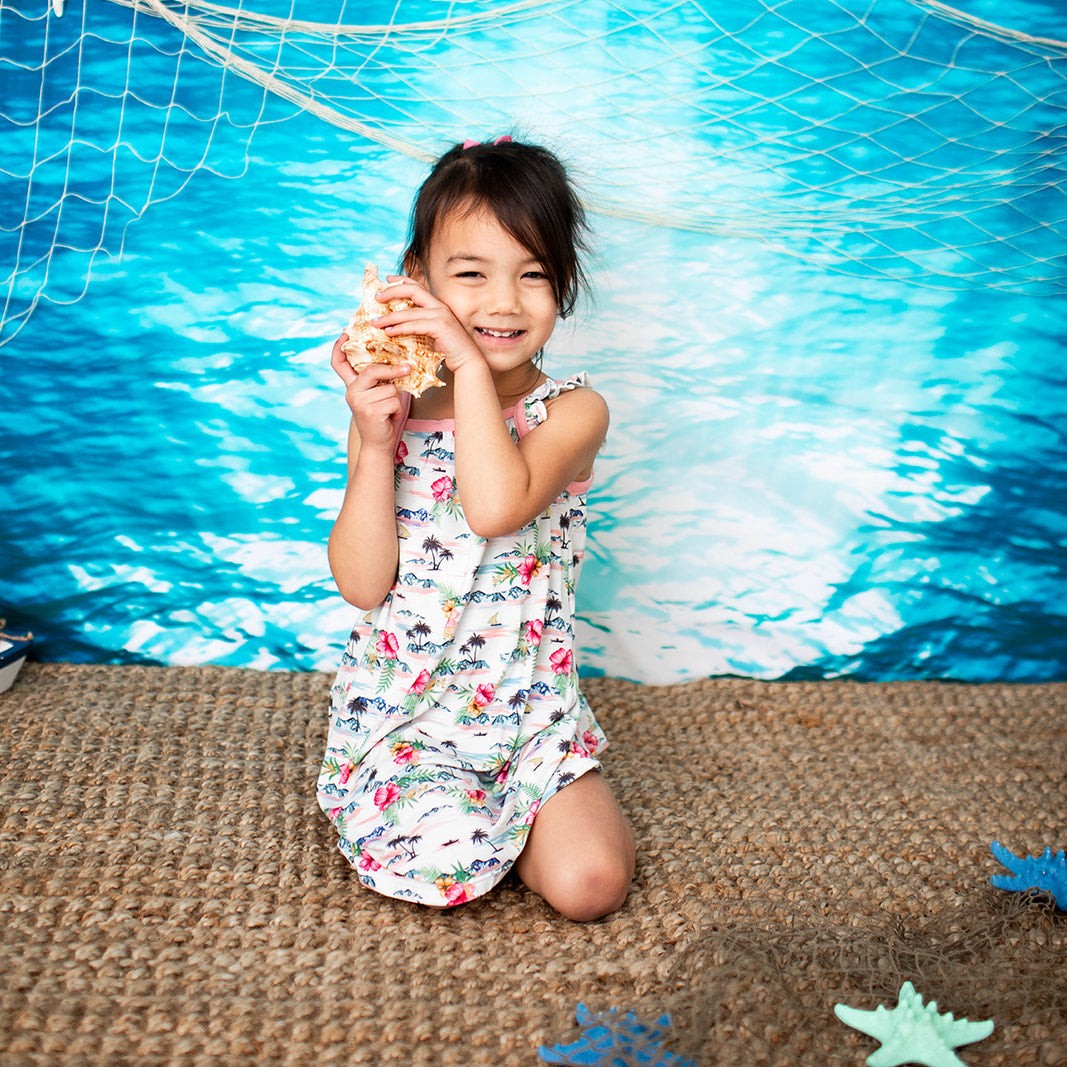 Aloha Flutter Sleeve Dress by Bestaroo