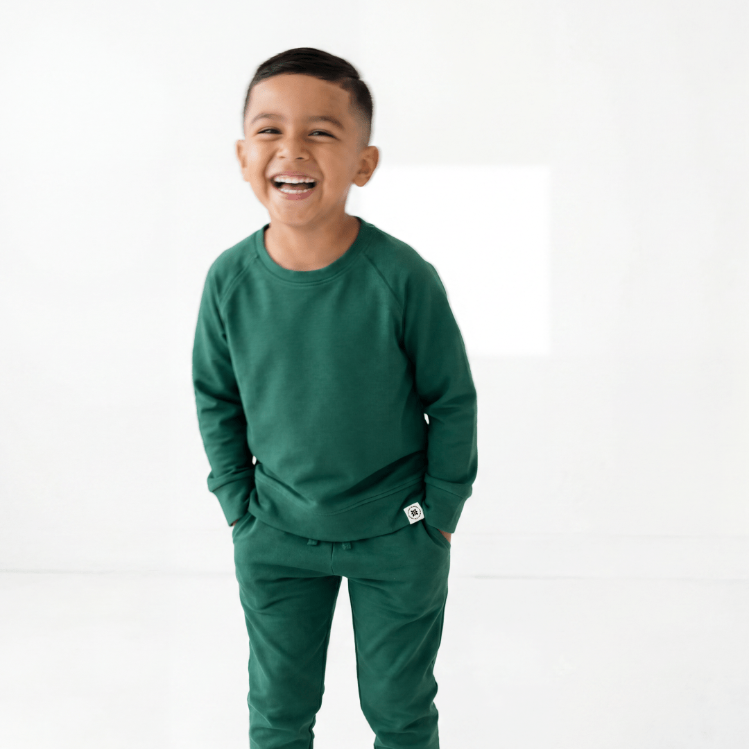 Alpine Green Crew Neck Jogger Set - Sleeve, Child, Baby & Toddler Clothing, Long-sleeved T-shirt, Toddler | Everetts Place