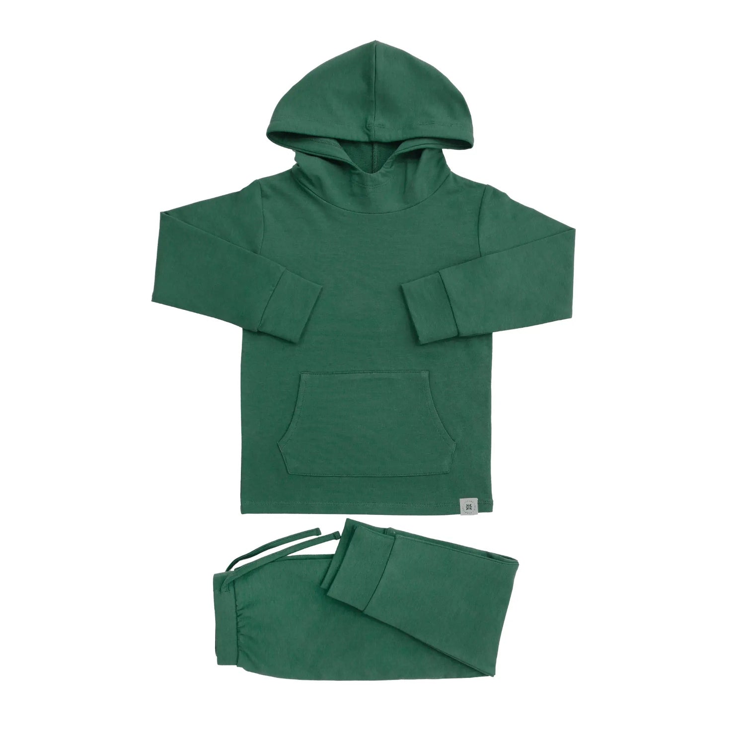 Sweet Bamboo Alpine Green Hooded Jogger Set - 