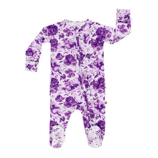 Amelia Bedelia Ruffle Footie With Two Way Zip For Baby Sweet Bamboo Everetts Place: Online Boutique
