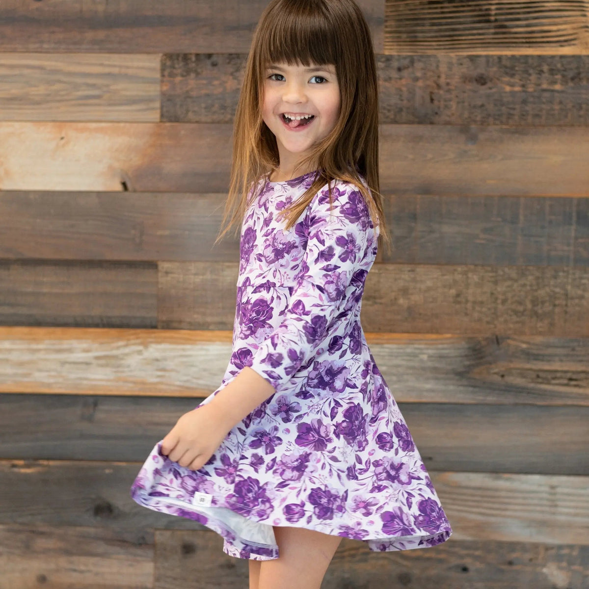 Sweet Bamboo Amelia Bedelia Swirly Girl Dress - 