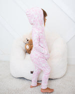 Relaxed fit baby joggers with elastic waistband and drawstring tie at the front