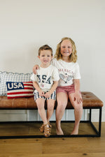 Mebie Baby American Sports Tee for Kids Soft Breathable Playtime Shirt - 