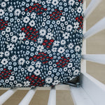Mebie Baby Americana Floral Bamboo Stretch Crib Sheet Standard 52x28 - 