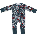 Mebie Baby Americana Floral Bamboo Zipper Pajamas For Baby By Mebie Baby - 