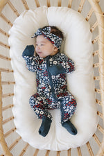 Mebie Baby Americana Floral Bamboo Zipper Pajamas For Baby By Mebie Baby - 