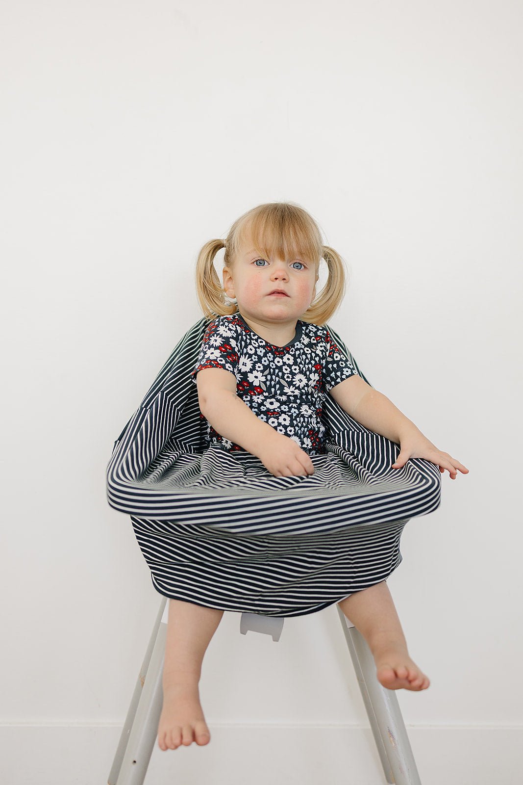 Mebie Baby Americana Floral Ribbed Bamboo Cozy Short Set - 