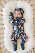 Mebie Baby Americana Floral Ribbed Bamboo Head Wrap - 