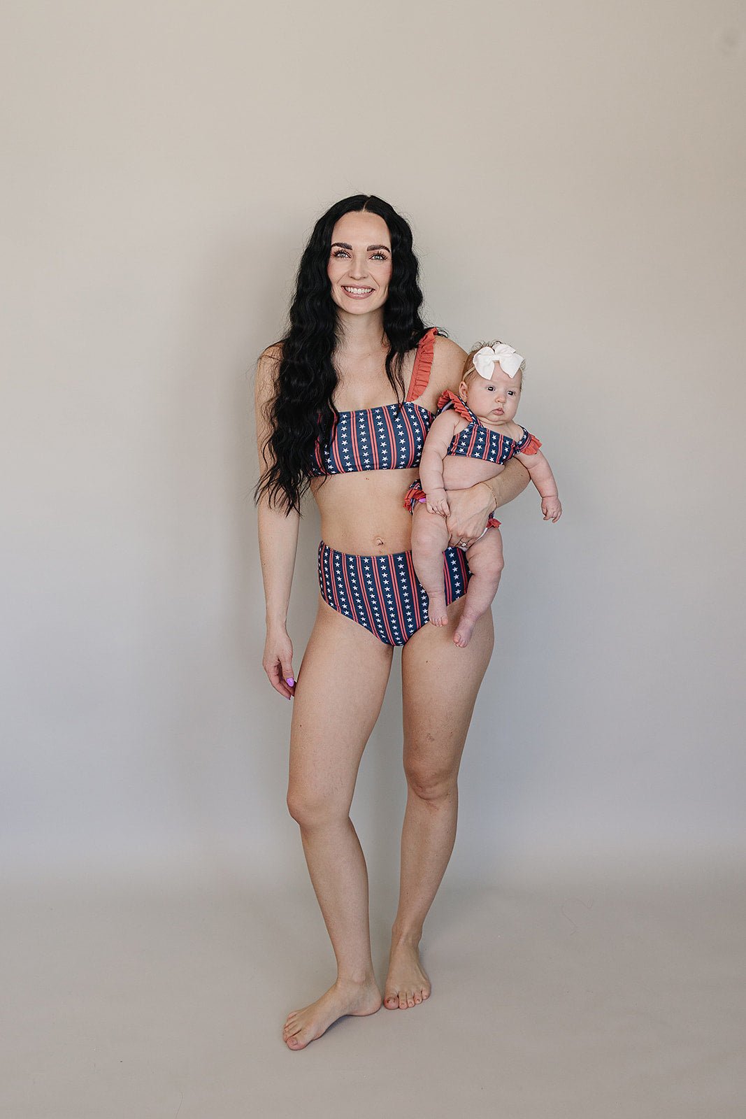 Mebie Baby Americana Ruffle Bikini Set - 
