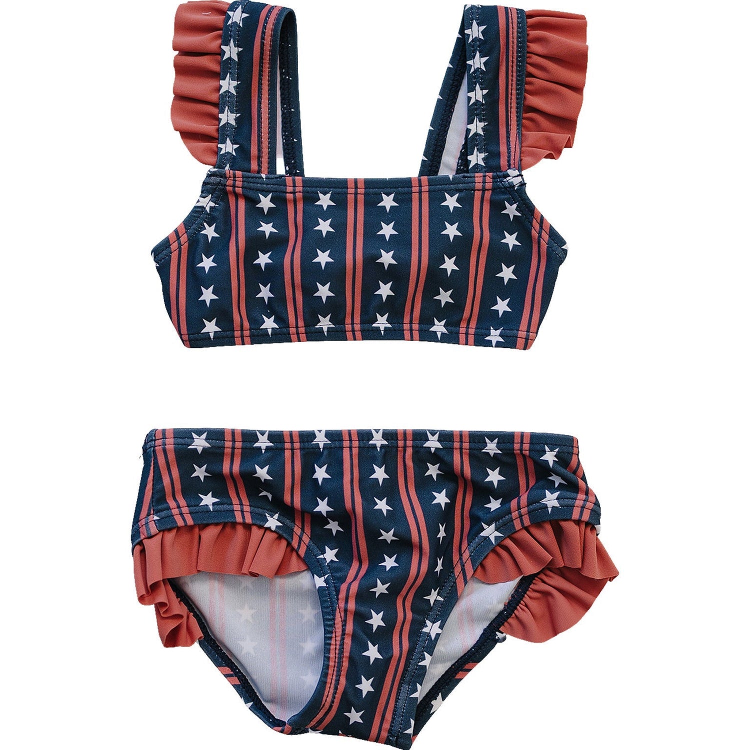 Mebie Baby Americana Ruffle Bikini Set - 