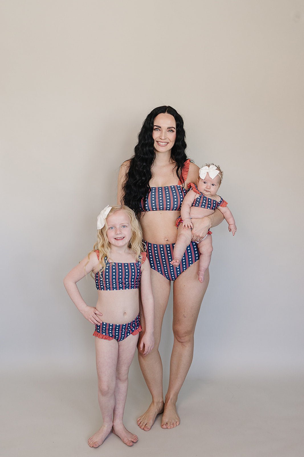 Mebie Baby Americana Ruffle Bikini Set - 