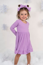 DREAM BIG LITTLE CO AMETHYST RIB DREAM RUFFLE DRESSEveretts Place