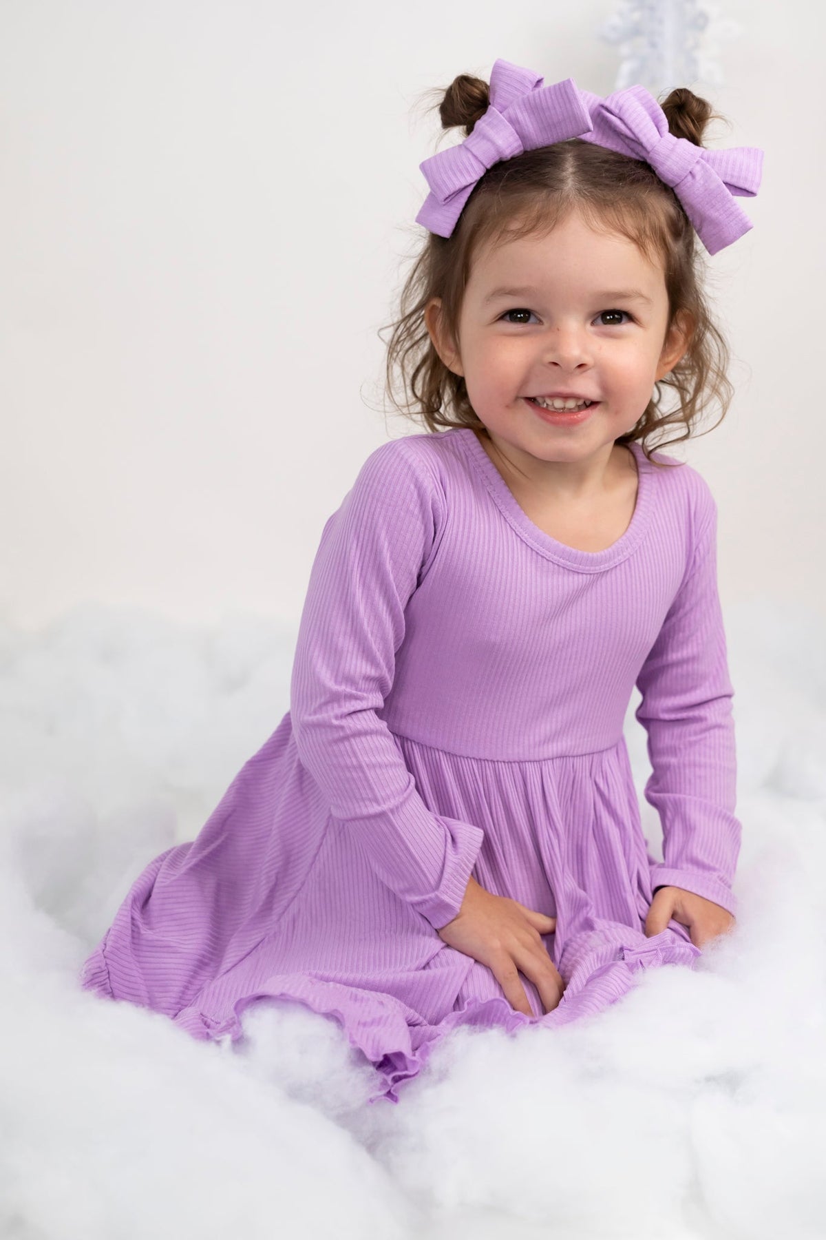 DREAM BIG LITTLE CO AMETHYST RIB DREAM RUFFLE DRESSEveretts Place