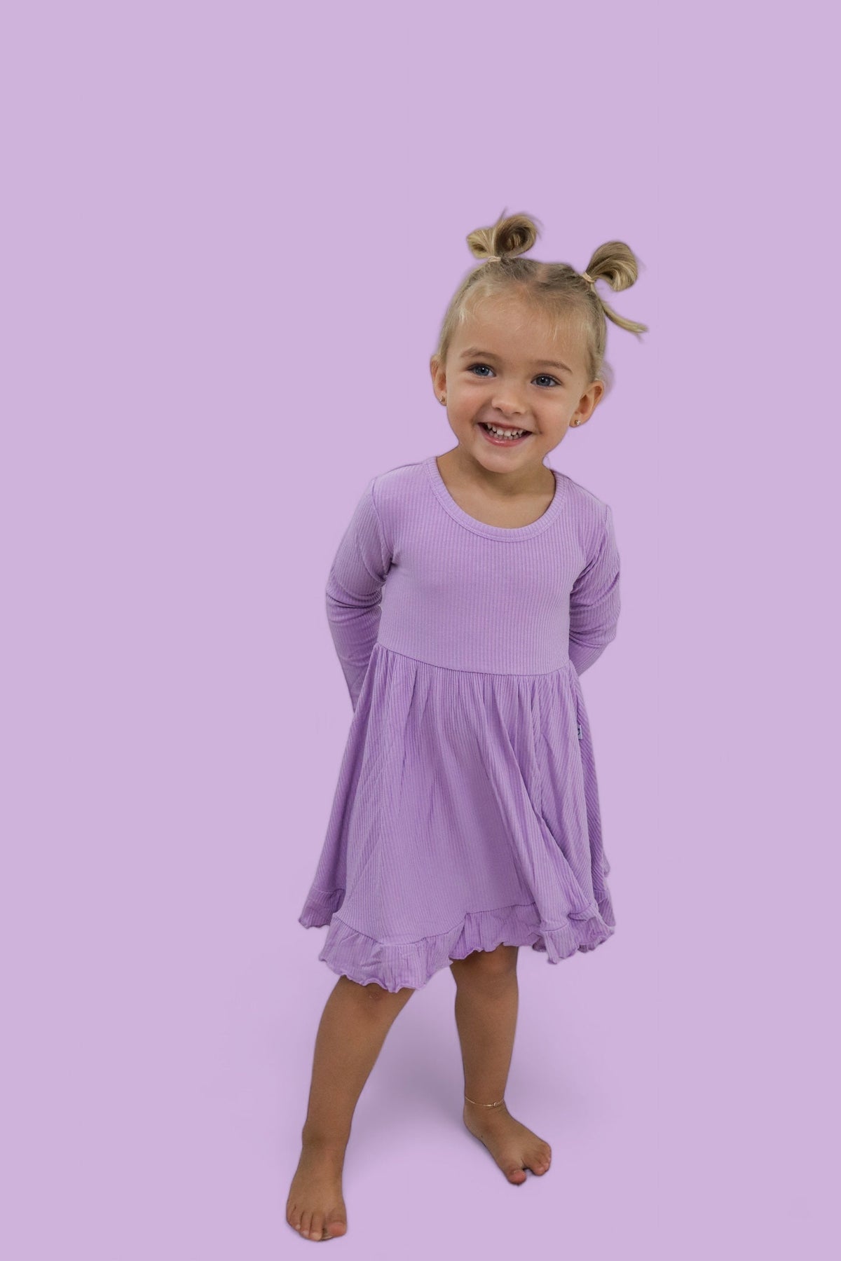 DREAM BIG LITTLE CO AMETHYST RIB DREAM RUFFLE DRESSEveretts Place