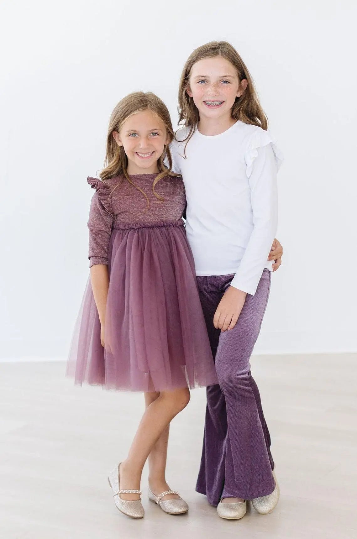 Mila & Rose ® Amethyst Ribbed Velvet Bells - 