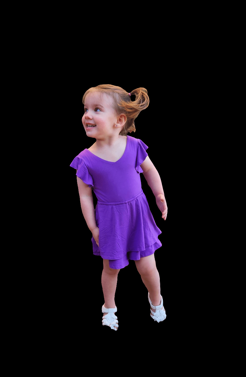 Dragonfly Dreams Bamboo Amethyst Skort Romper