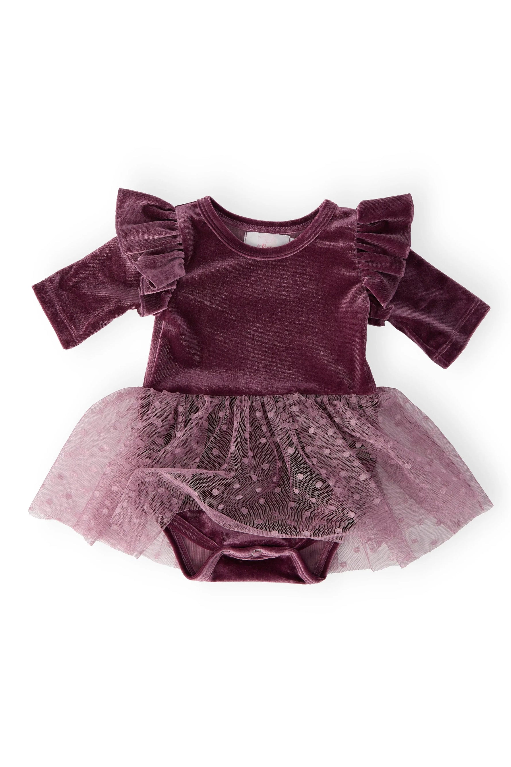Mila & Rose ® Amethyst Velvet Tutu Bodysuit - 