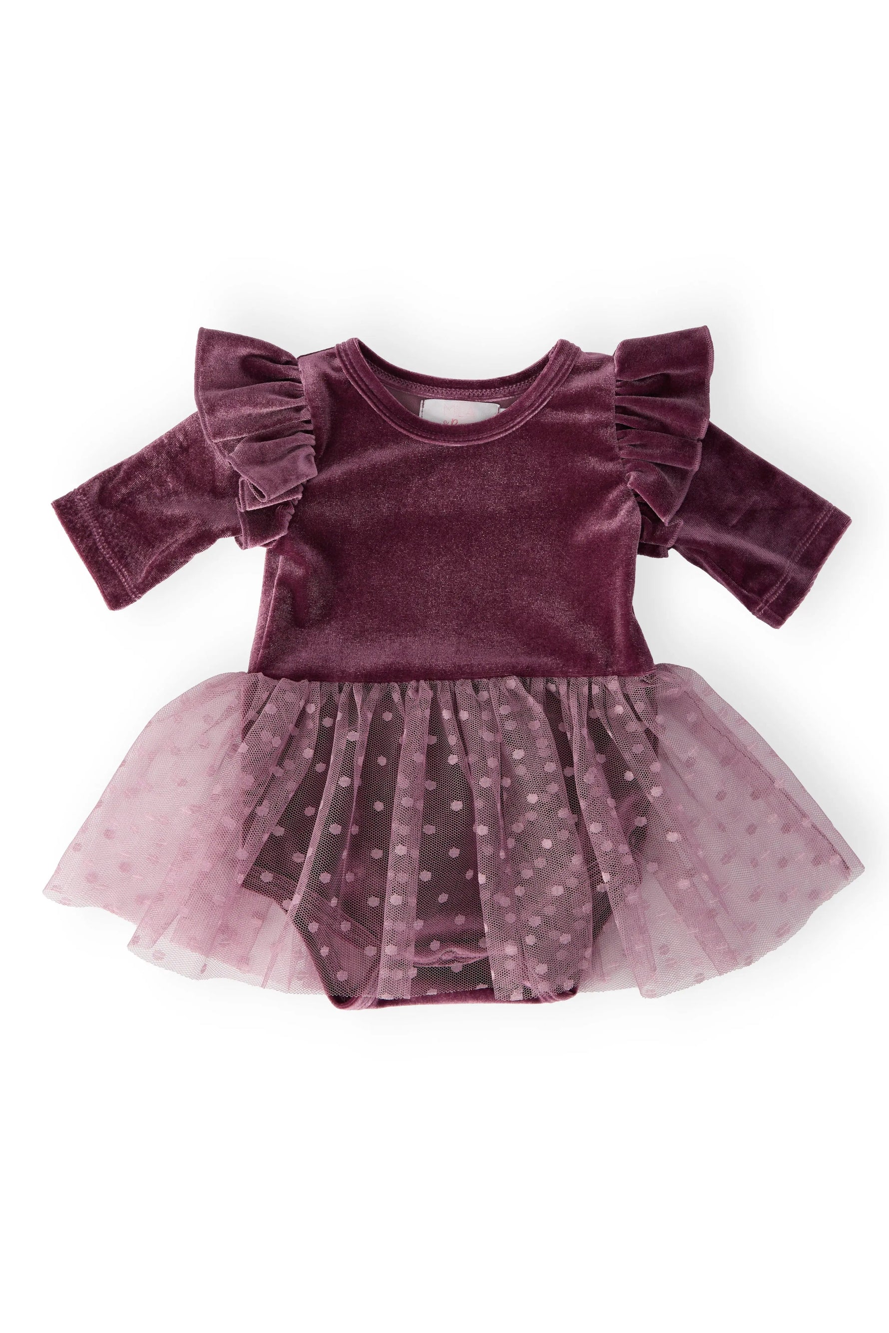Mila & Rose ® Amethyst Velvet Tutu Bodysuit - 