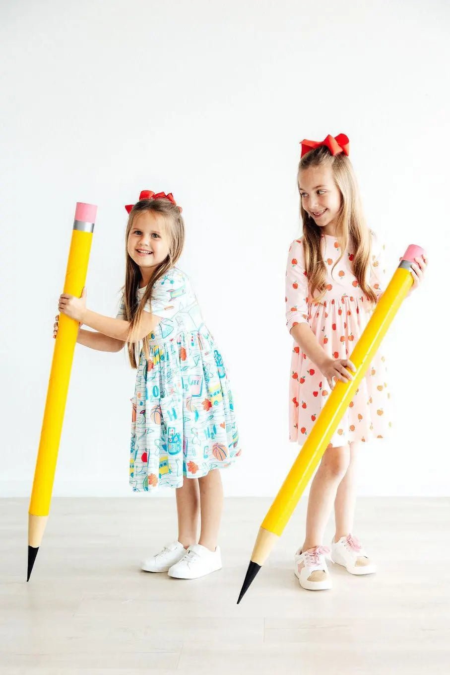 Mila & Rose ® An Apple a Day 3/4 Sleeve Pocket Twirl Dress - 