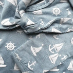 Kolorful Anchors Away Newborn Bamboo Gown Soft Comfortable Gender Neutral Gift Set - Everetts Place Boutique - 