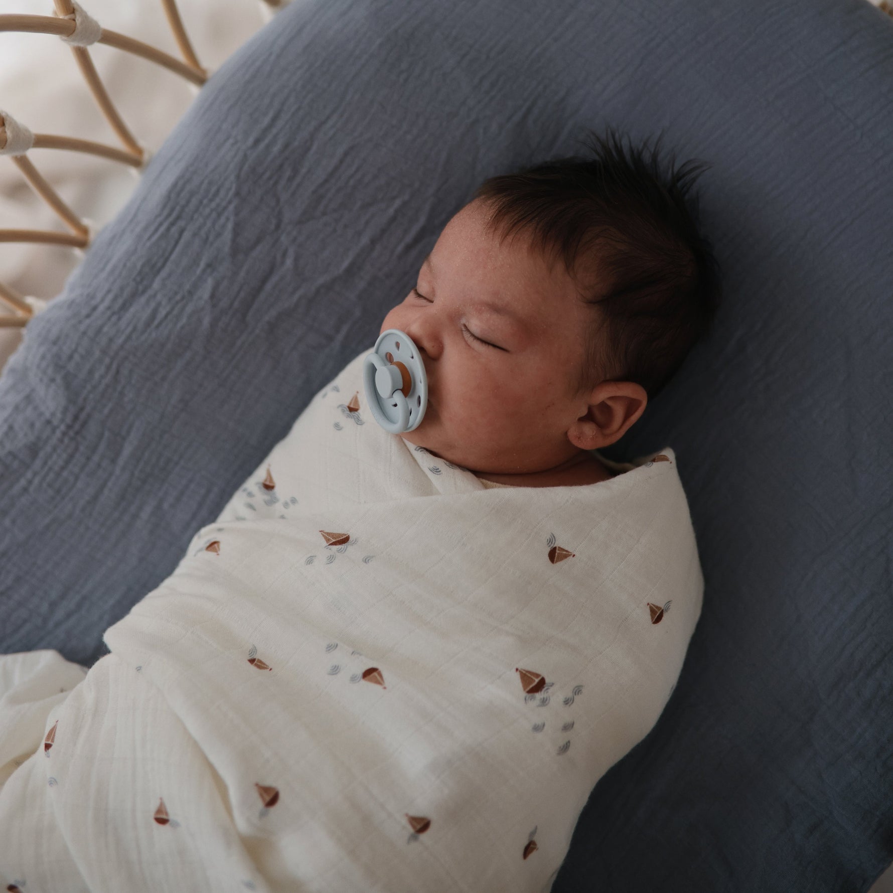 Organic Cotton Muslin Swaddle Blanket by Mushie
