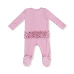 Angel Dear Angel Dear 2 Way Zipper Ruffle Back Footie Baby Sleepwear - Everetts Place Boutique - 