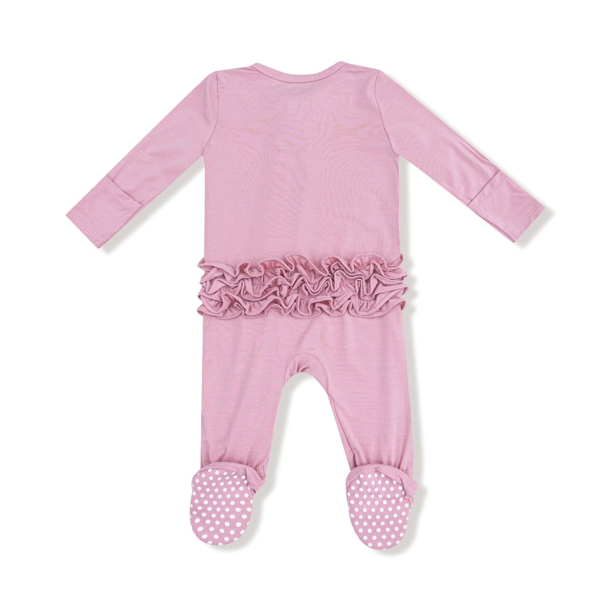 Angel Dear Angel Dear 2 Way Zipper Ruffle Back Footie Baby Sleepwear - Everetts Place Boutique - 
