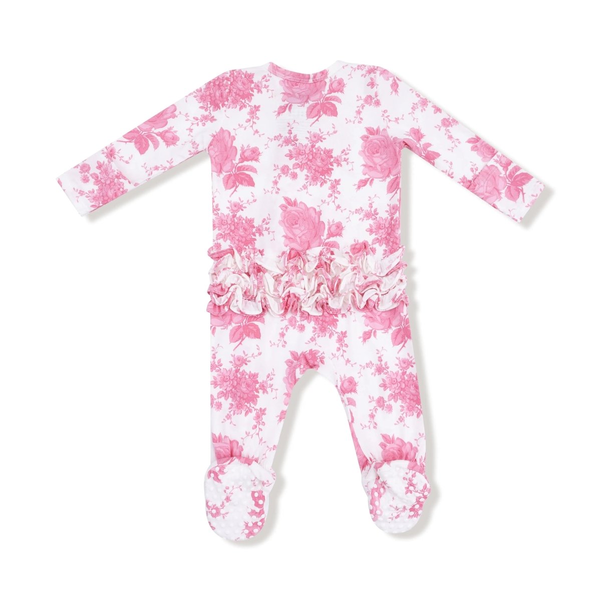 Angel Dear Angel Dear 2 Way Zipper Ruffle Back Footie Bamboo Fabric - Everetts Place Boutique - 