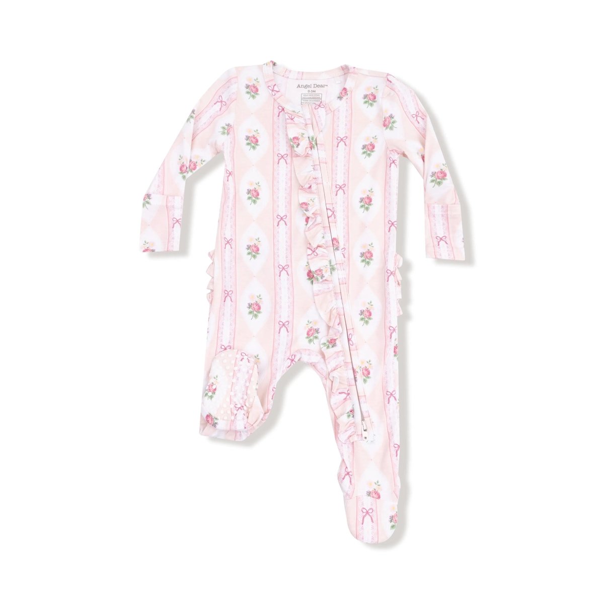 Angel Dear Angel Dear 2 Way Zipper Ruffle Front Footie For Baby - Everetts Place Boutique - 