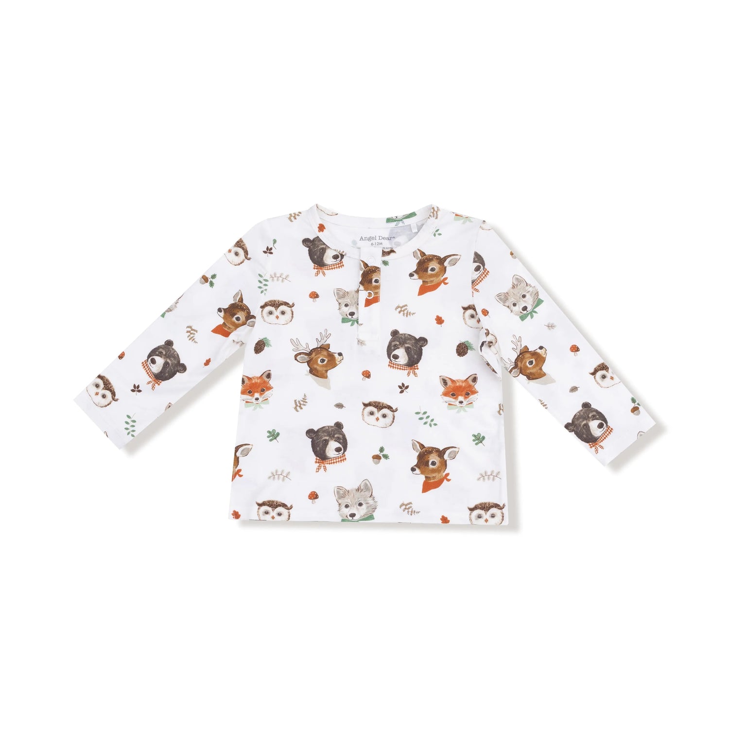 Angel Dear Angel Dear Baby Long Sleeve Henley Shirt For Fall Season - 