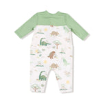 Angel Dear Baby Romper With Contrast Sleeves Bamboo Viscose - Everetts Place Boutique - 