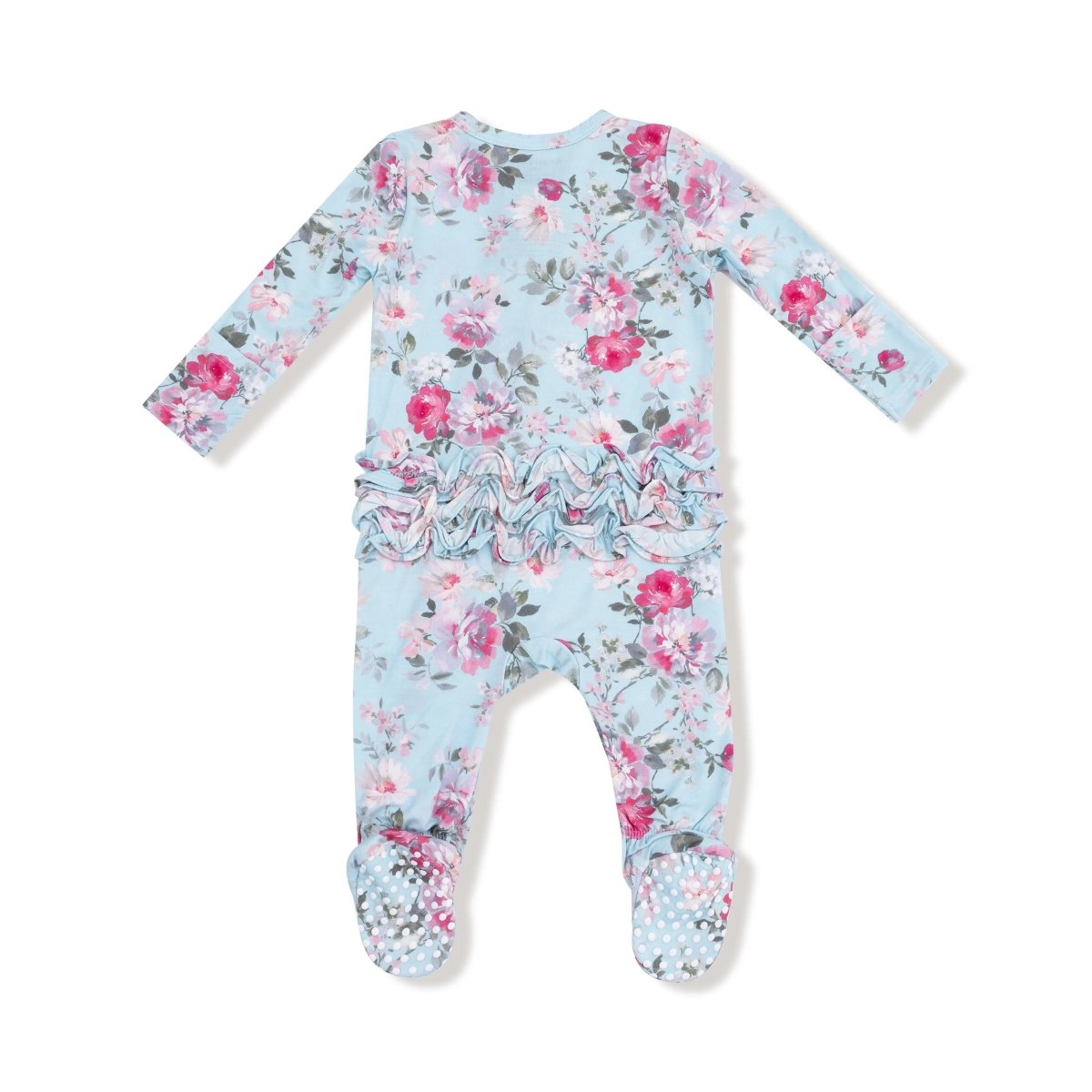 Angel Dear Bamboo Ruffle Back Two Way Zipper Footie - Everetts Place Boutique - 