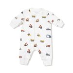Angel Dear Baseball Collar Romper With Front Placket - Everetts Place Boutique - 