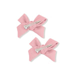 Angel Dear Bow Clips 2 Pack Tiny Bows For Little Girls - Everetts Place Boutique - 