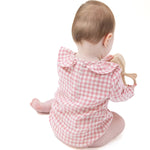 Angel Dear Angel Dear Bubble Romper With Ruffle Collar Organic Muslin - Everetts Place Boutique - 