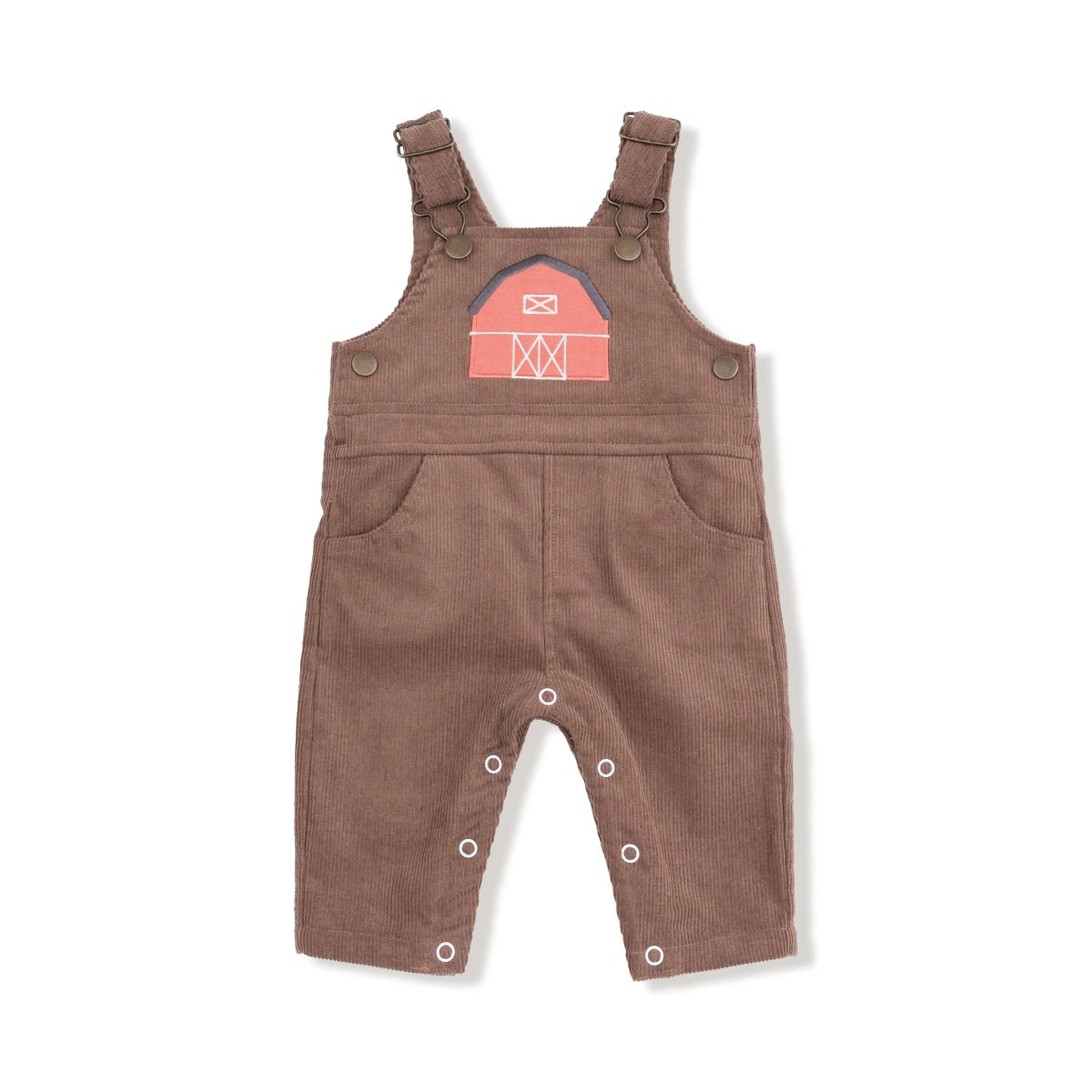 Angel Dear Angel Dear Chocolate Malt Classic Overall With Red Barn - Everetts Place Boutique - 