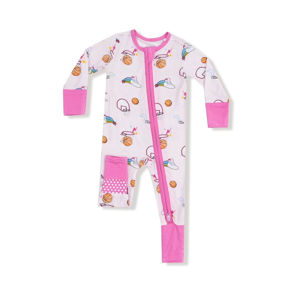 Angel Dear Angel Dear Convertible Romper Bamboo Snug Fit Zip Snap - Everetts Place Boutique - 