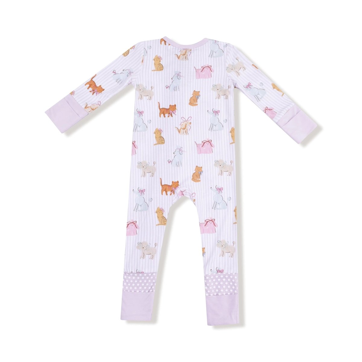 Angel Dear Angel Dear Convertible Romper Zip Snug Fit Bamboo Fabric - Everetts Place Boutique - 